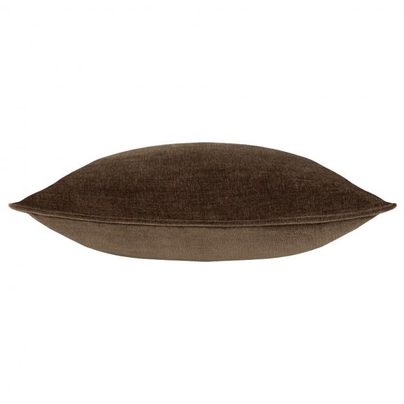 Yard Heavy Chenille Feather Filled Cushion Brown