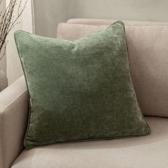 Yard Heavy Chenille Feather Filled Cushion Eucalyptus