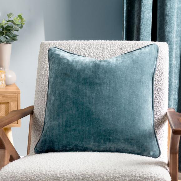Yard Heavy Chenille Feather Filled Cushion Marine