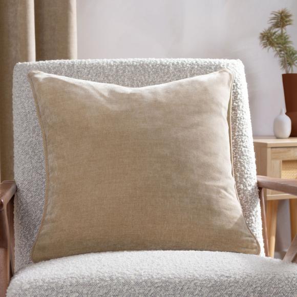 Yard Heavy Chenille Feather Filled Cushion Natural