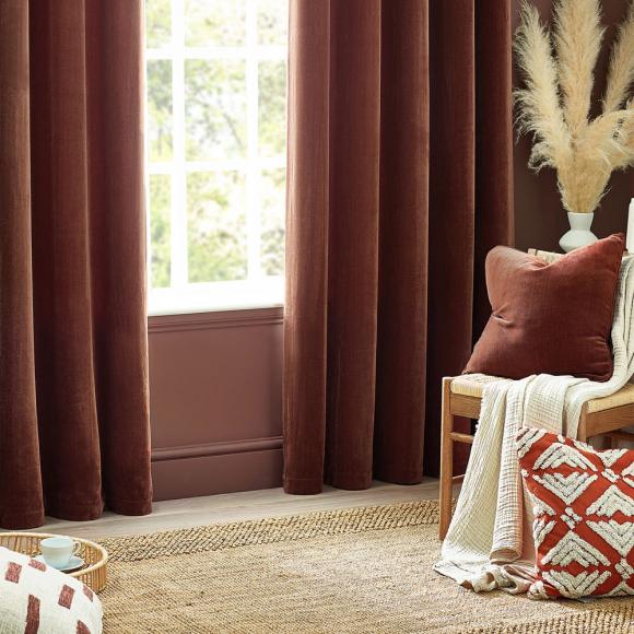 Yard Heavy Chenille Feather Filled Cushion Nutmeg