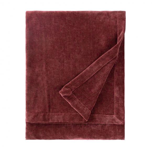 Yard Heavy Chenille Throw Beetroot