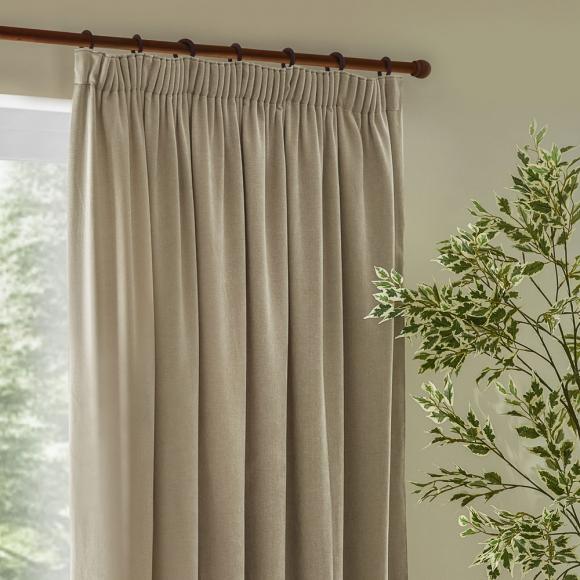 Yard Heavy Chenille Pencil Pleated Curtains Linen