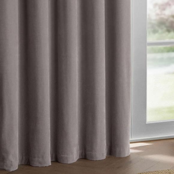 Yard Heavy Chenille Pencil Pleated Curtains Mauve