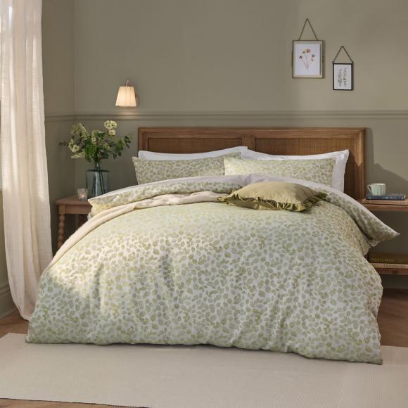 Wylder Grace Leaf Duvet Cover Set Sage 