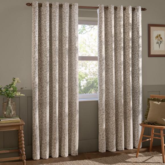 Wylder Grace Leaf Eyelet Curtains Natural