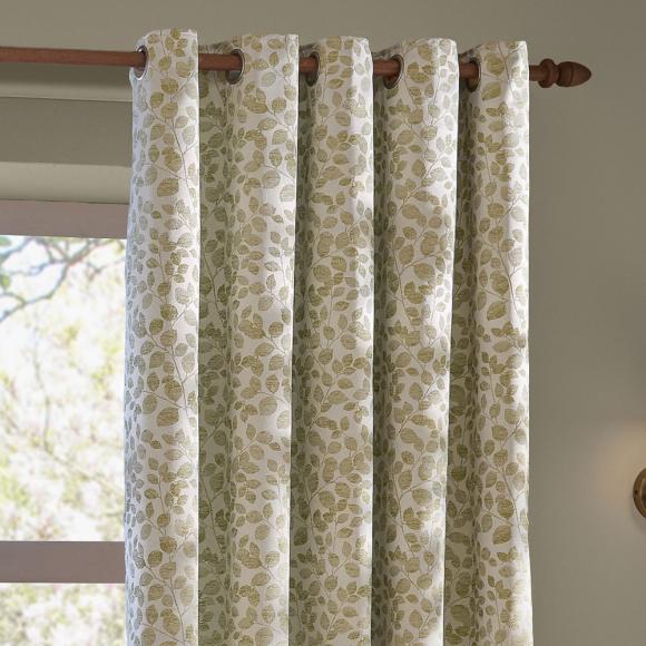 Wylder Grace Leaf Eyelet Curtains Sage