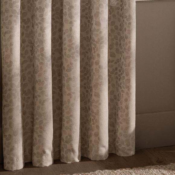 Wylder Grace Leaf Eyelet Curtains Taupe