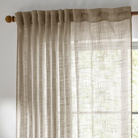 Yard Cirrus Tab Top Sheer Panel Linen