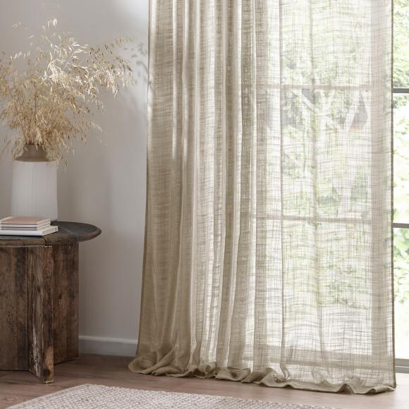 Yard Cirrus Tab Top Sheer Panel Linen