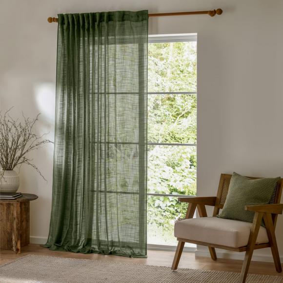 Yard Cirrus Tab Top Sheer Panel Forest