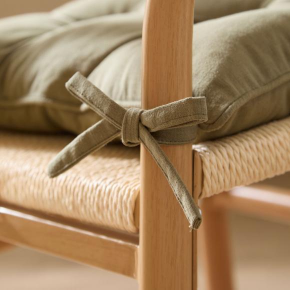 Yard Slub Cotton Pack of 2 Seat Pads Moss