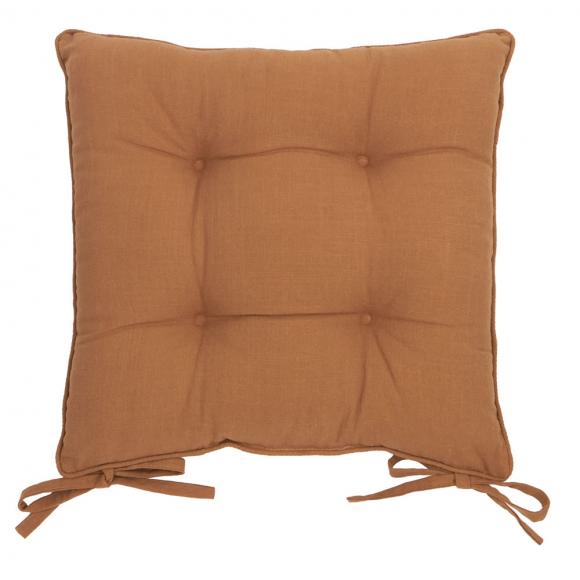 Yard Slub Cotton Pack of 2 Seat Pads Toffee