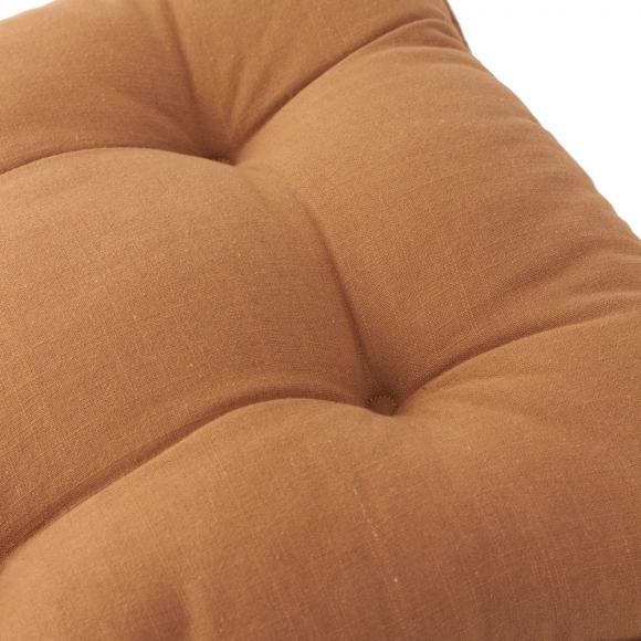 Yard Slub Cotton Pack of 2 Seat Pads Toffee