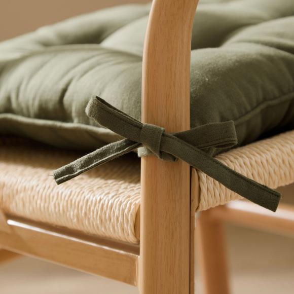 Yard Slub Cotton Pack of 2 Seat Pads Lichen