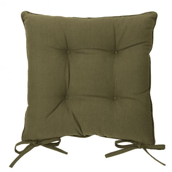 Yard Slub Cotton Pack of 2 Seat Pads Lichen