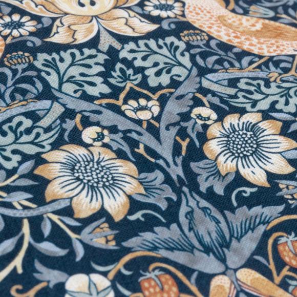 The Original Morris & Co Strawberry Thief Outdoor Cushion Indigo
