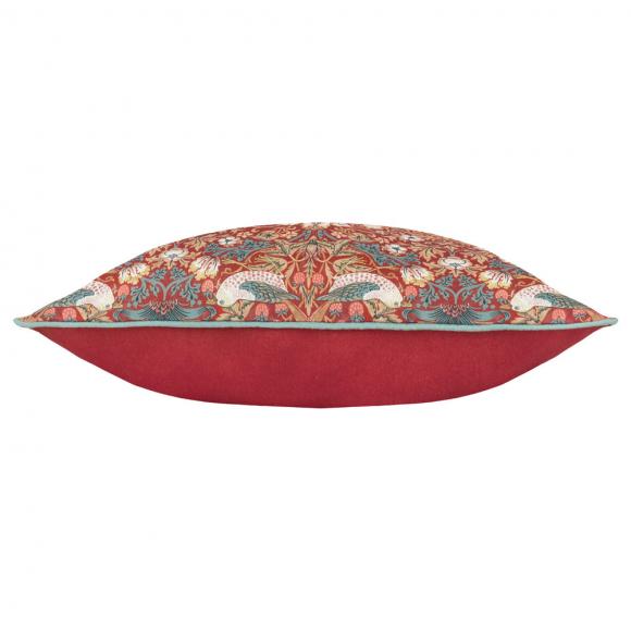 The Original Morris & Co Strawberry Thief Outdoor Cushion Berry