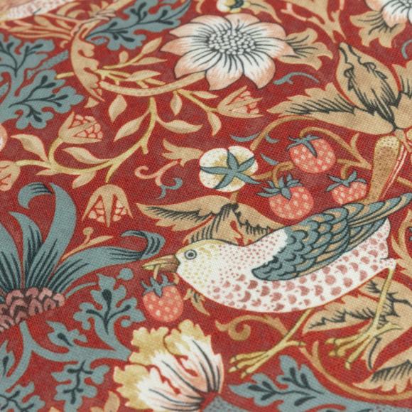The Original Morris & Co Strawberry Thief Outdoor Cushion Berry