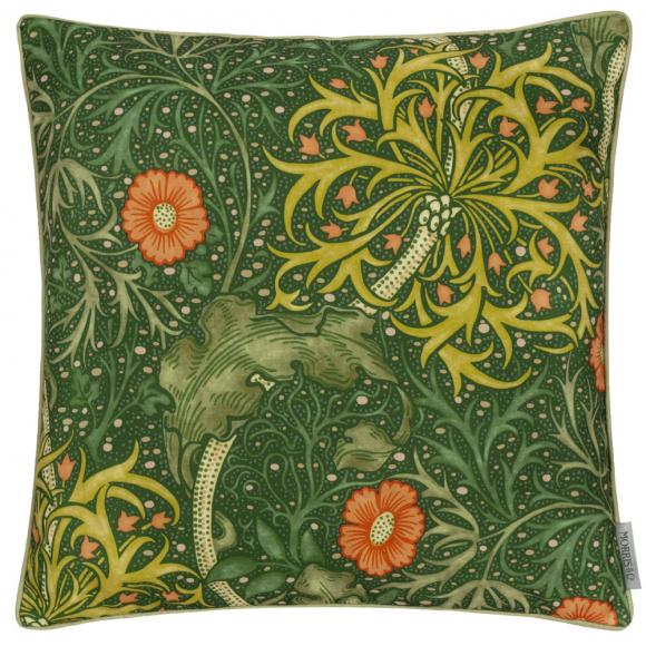 The Original Morris & Co Seaweed Outdoor Cushion Forest