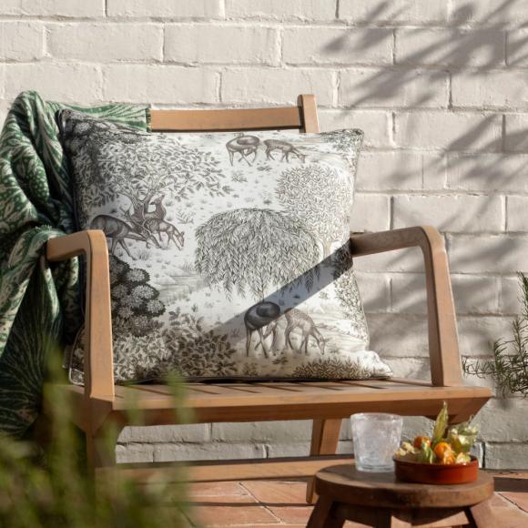 The Original Morris & Co The Brook Outdoor Cushion Linen