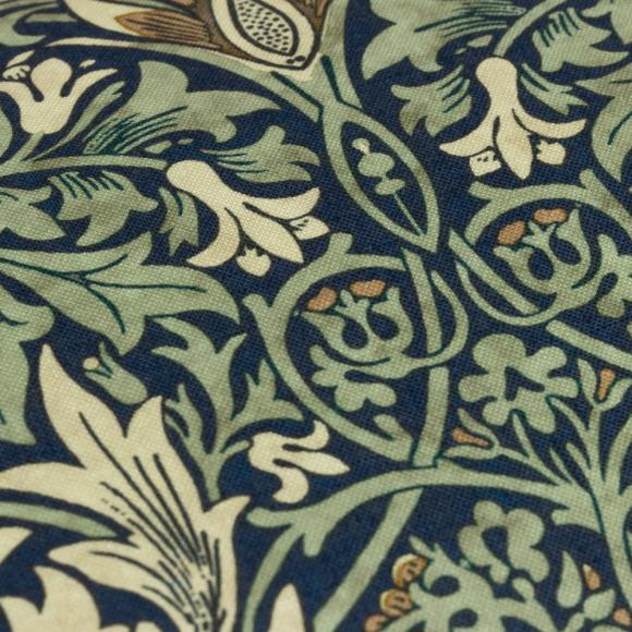 The Original Morris & Co Snakeshead Outdoor Cushion Indigo / Leaf Green