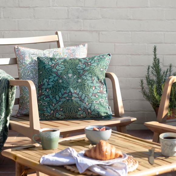 The Original Morris & Co Acorn Outdoor Cushion Thyme / Forest