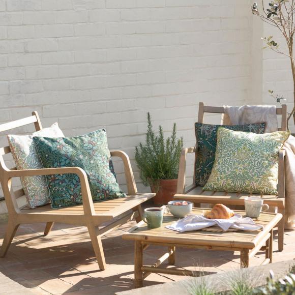 The Original Morris & Co Acorn Outdoor Cushion Thyme / Forest