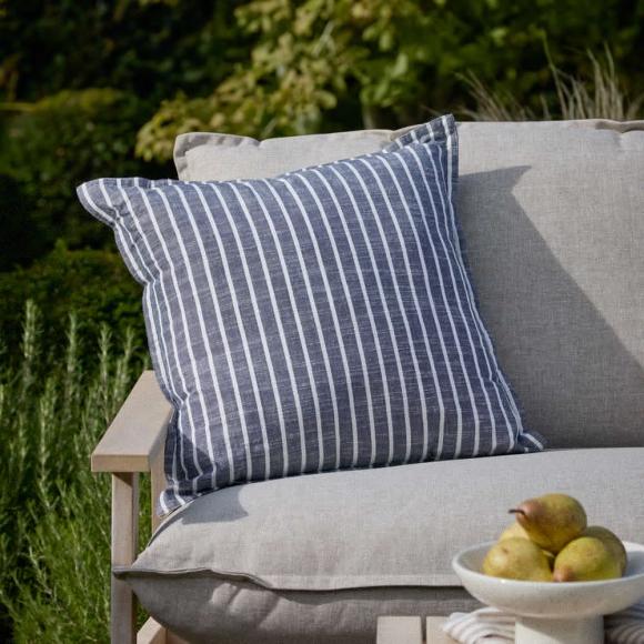 Yard Hessle Stripe Outdoor Filled Cushion Navy
