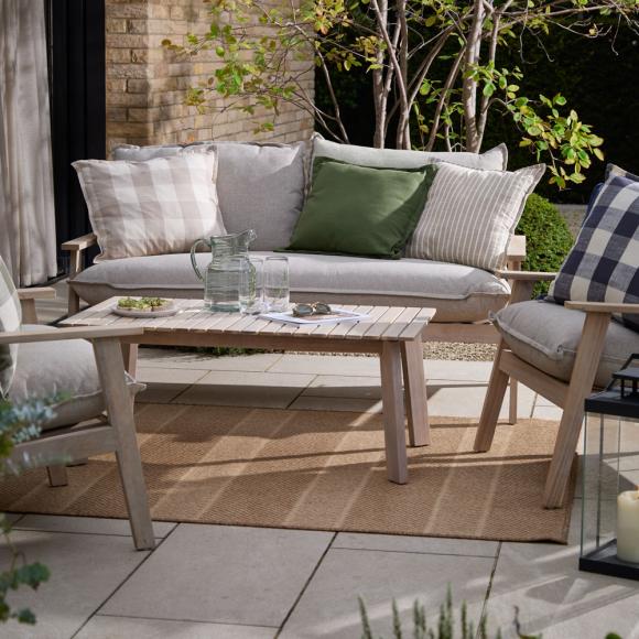 Yard Hessle Stripe Outdoor Filled Cushion Natural