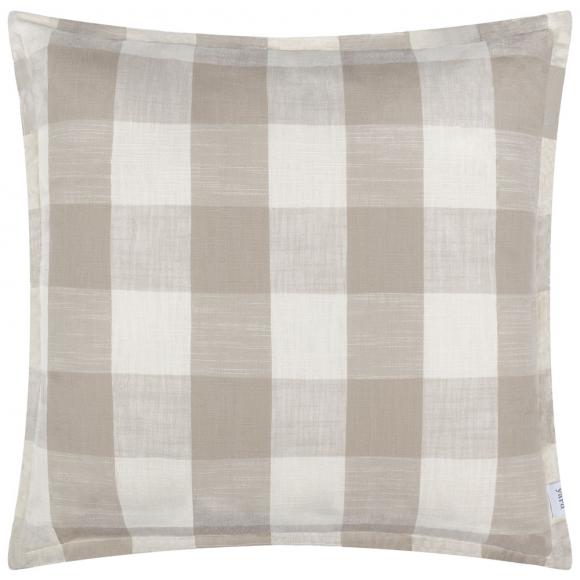 Yard Chesil Check Outdoor Filled Cushion Natural