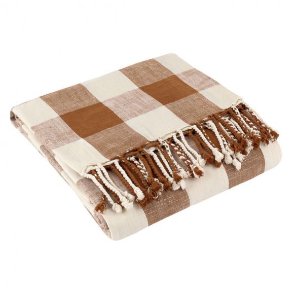 Yard Chesil Check Outdoor Throw Pecan