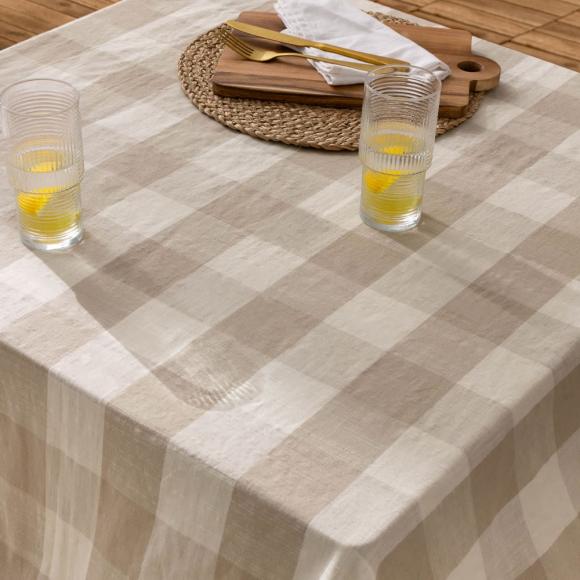 Yard Chesil Check Outdoor Throw Natural