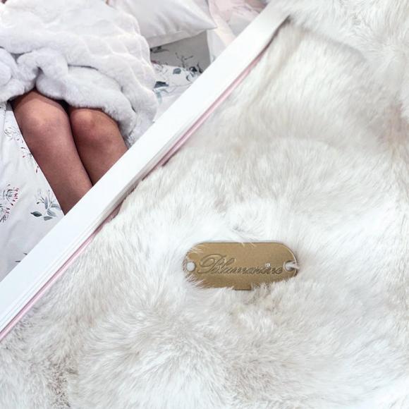 Blumarine Diamant Faux-Fur Throw