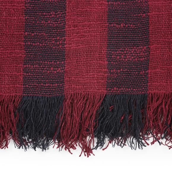 Tom Dixon Band Throw Burgundy & Black