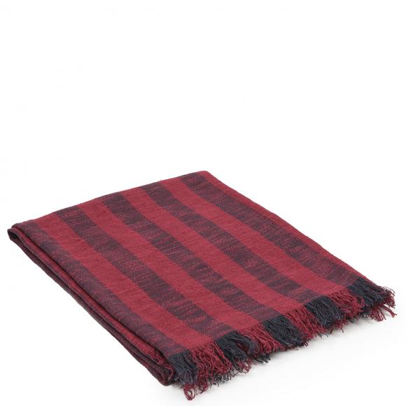 Tom Dixon Band Throw Burgundy & Black