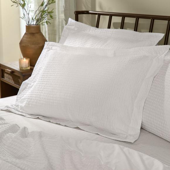 Yard Hebden Relaxed Seersucker Duvet Set Chalk