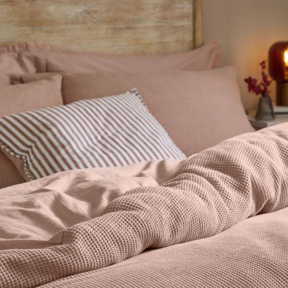 Yard Hebden Relaxed Waffle Duvet Set Cotta