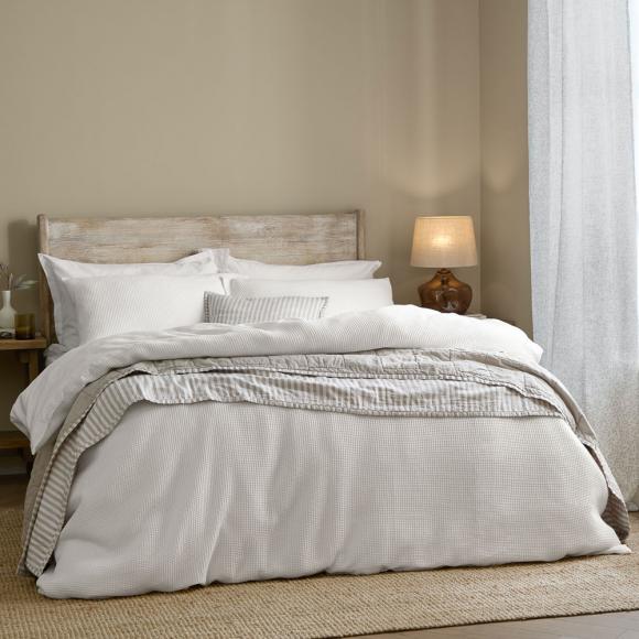 Yard Hebden Relaxed Waffle Pillowcase Pair Chalk