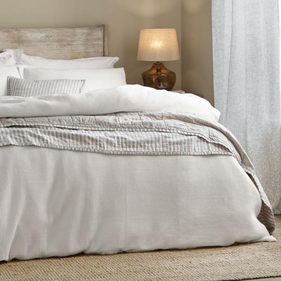 Yard Hebden Relaxed Waffle Pillowcase Pair Chalk