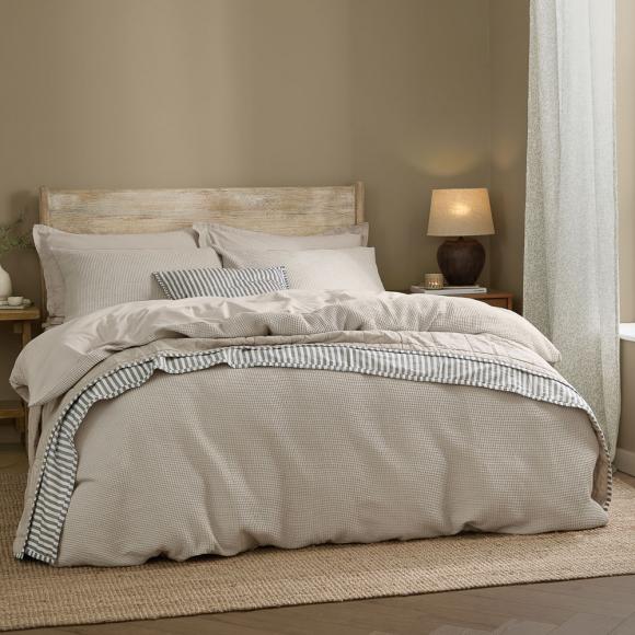 Yard Hebden Relaxed Waffle Pillowcase Pair Stone