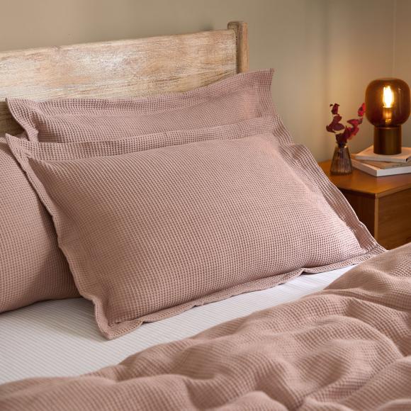 Yard Hebden Relaxed Waffle Pillowcase Pair Cotta