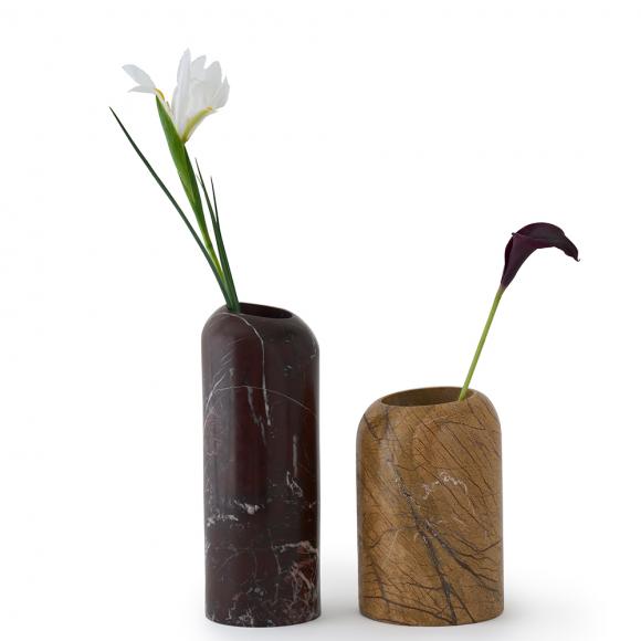 Tom Dixon Boulder Wide Vase Gold Marble