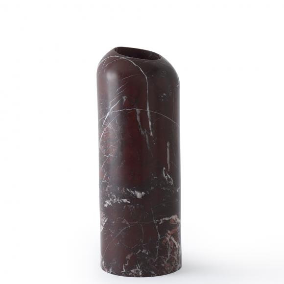Tom Dixon Boulder Tall Vase Red Marble