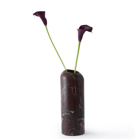 Tom Dixon Boulder Tall Vase Red Marble