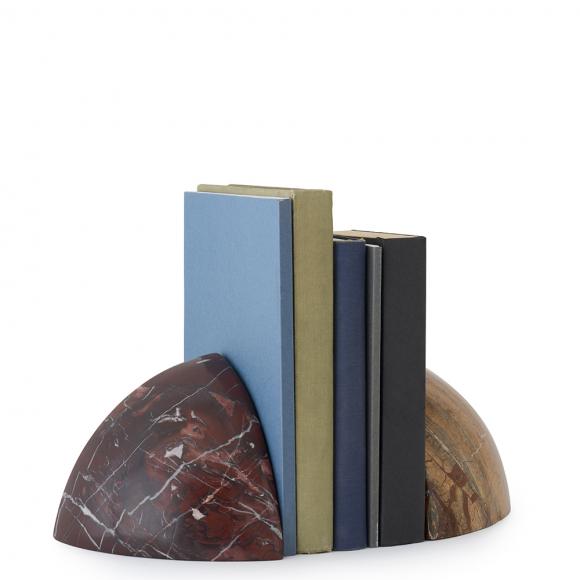 Tom Dixon Boulder Bookends Red & Brown Marble