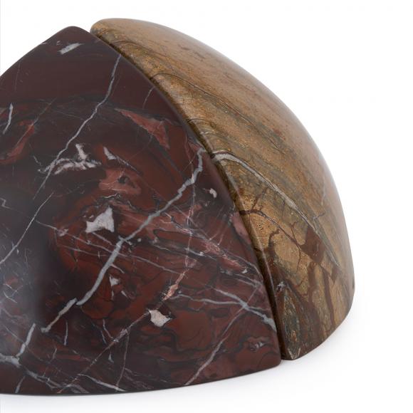 Tom Dixon Boulder Bookends Red & Brown Marble