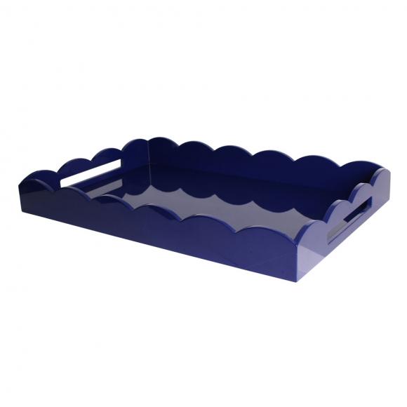 Addison Ross Scalloped Tray Navy Large
