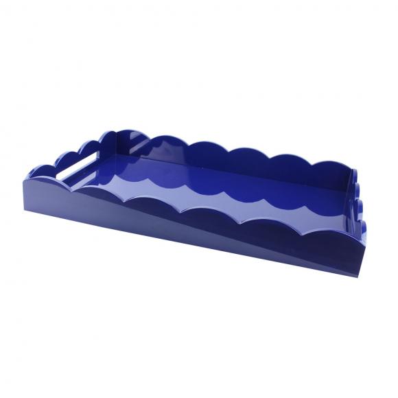 Addison Ross Scalloped Tray Navy Large