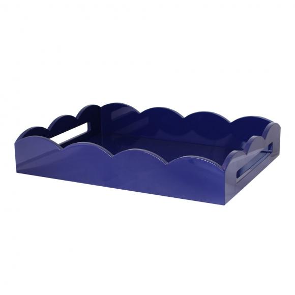 Addison Ross Scalloped Tray Navy Medium